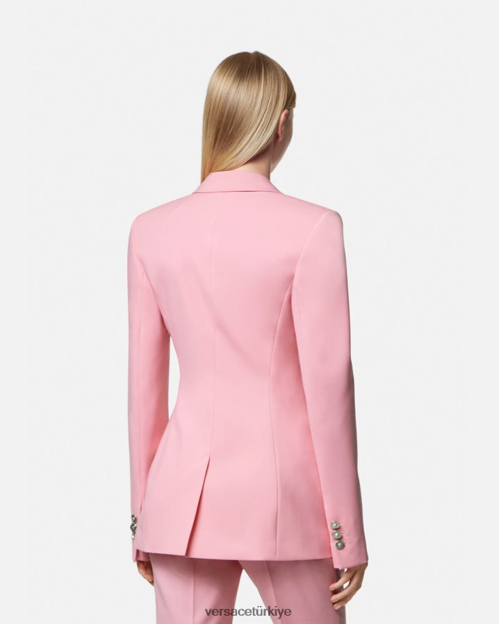 Versace medusa tek sıra düğmeli blazer kadınlar tek renk Giyim B0HHR8108