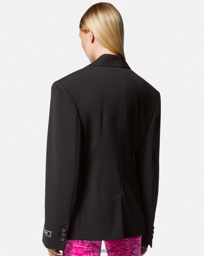 Versace tek sıralı blazer kadınlar siyah Giyim B0HHR8112