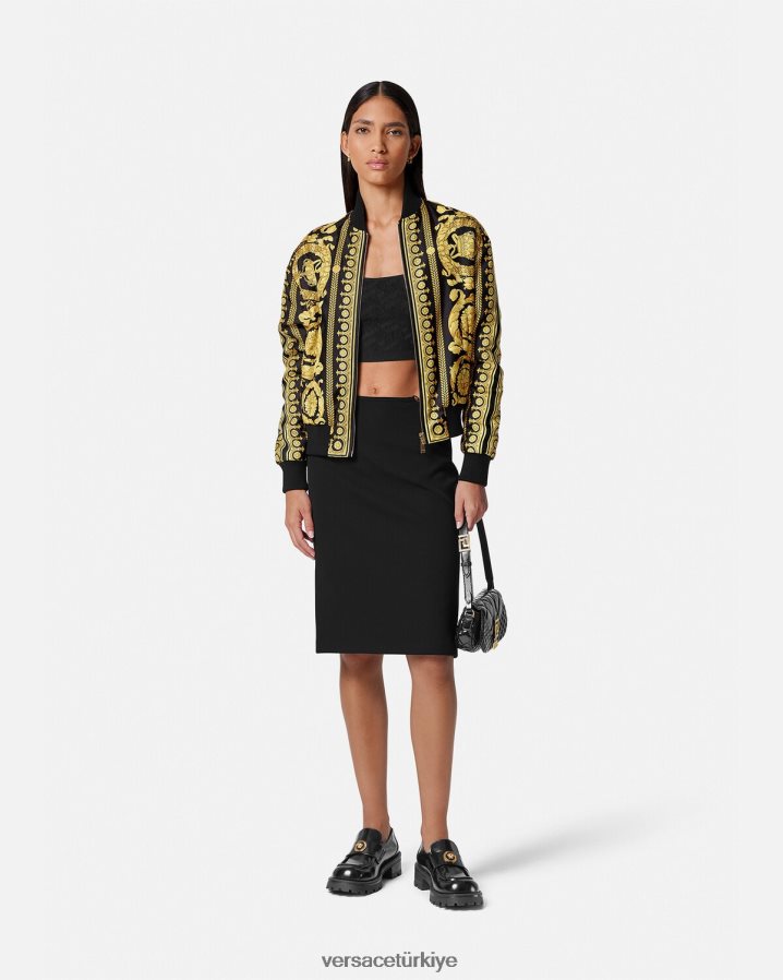 Versace barocco çift taraflı bomber ceket kadınlar Yazdır Giyim B0HHR888