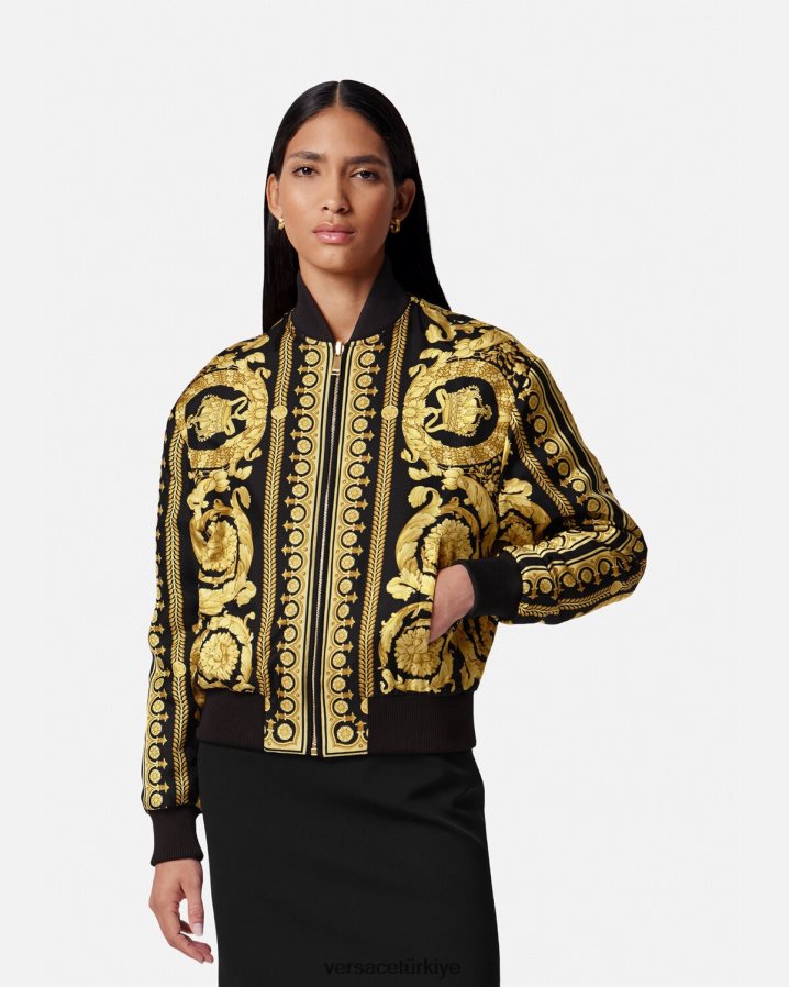 Versace barocco çift taraflı bomber ceket kadınlar Yazdır Giyim B0HHR888