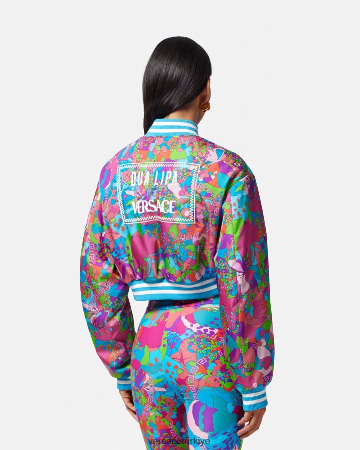 Versace çiçekli yazlık mahsul bomber ceket kadınlar tek renk Giyim B0HHR879