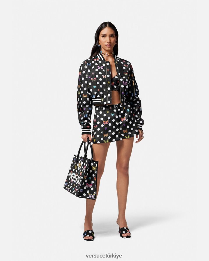 Versace kelebekli bomber ceket kadınlar tek renk Giyim B0HHR878