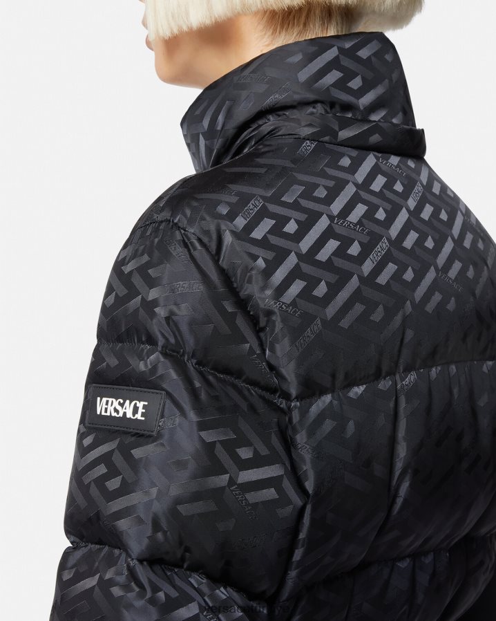 Versace la greca şişme ceket kadınlar siyah Giyim B0HHR895