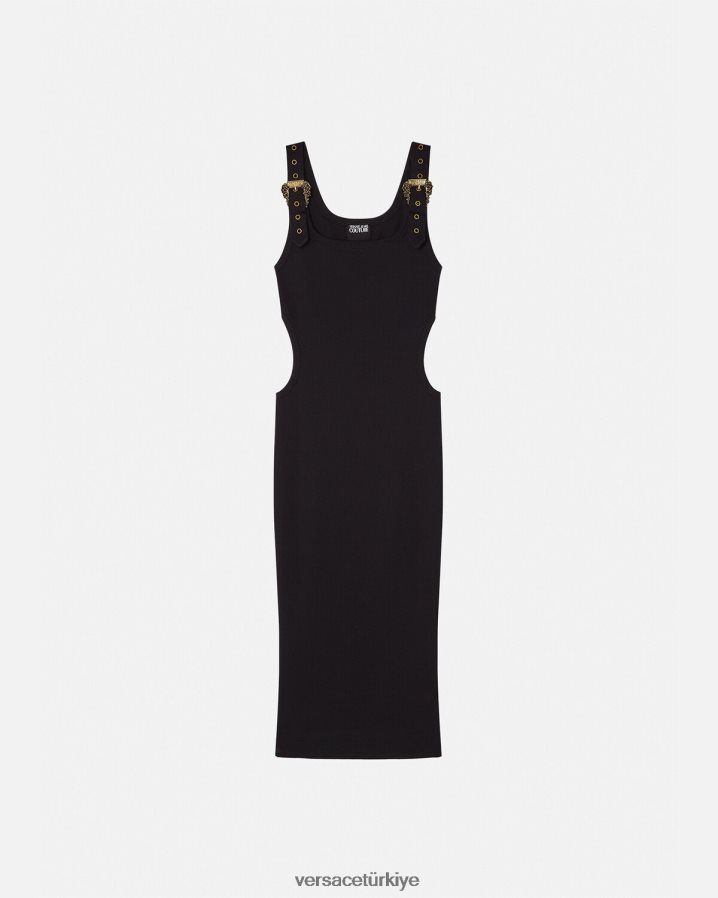 Versace barok couture1 tokalı elbise kadınlar siyah Giyim B0HHR82197
