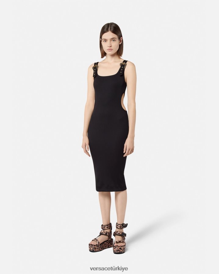Versace barok couture1 tokalı elbise kadınlar siyah Giyim B0HHR82197