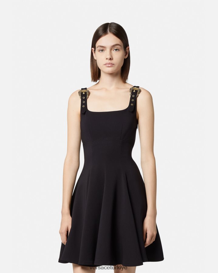 Versace barok couture1 tokalı elbise kadınlar siyah Giyim B0HHR82198