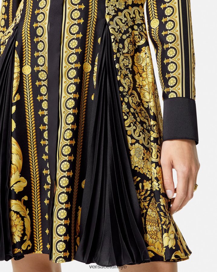 Versace barok ipek midi gömlek elbise kadınlar Yazdır Giyim B0HHR834