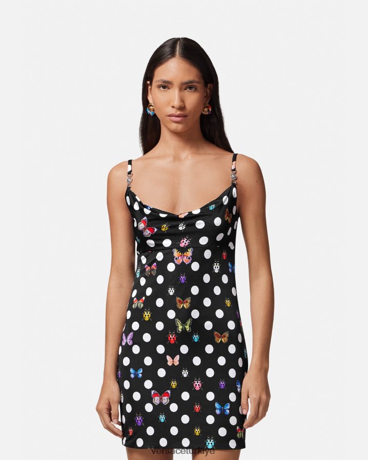 Versace kelebekler medusa '95 mini elbise kadınlar Yazdır Giyim B0HHR85