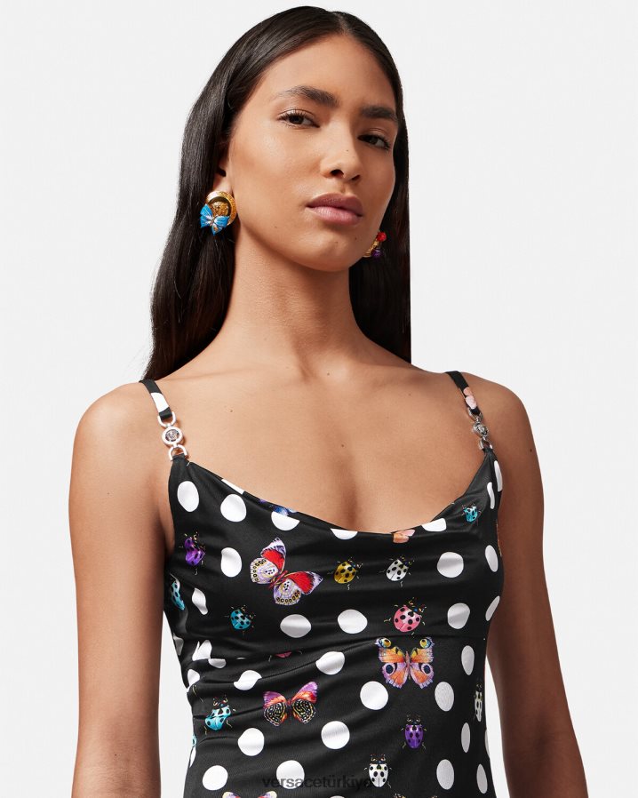 Versace kelebekler medusa '95 mini elbise kadınlar Yazdır Giyim B0HHR85