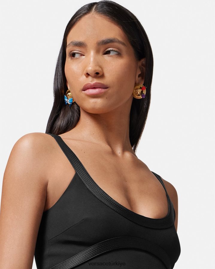 Versace kelebekler mini elbise kadınlar Yazdır Giyim B0HHR82