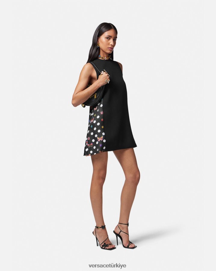 Versace kelebekler mini elbise kadınlar tek renk Giyim B0HHR83