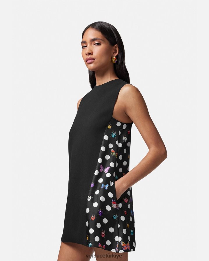 Versace kelebekler mini elbise kadınlar tek renk Giyim B0HHR83