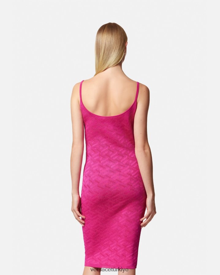 Versace la greca medusa '95 midi elbise kadınlar fuşya Giyim B0HHR830