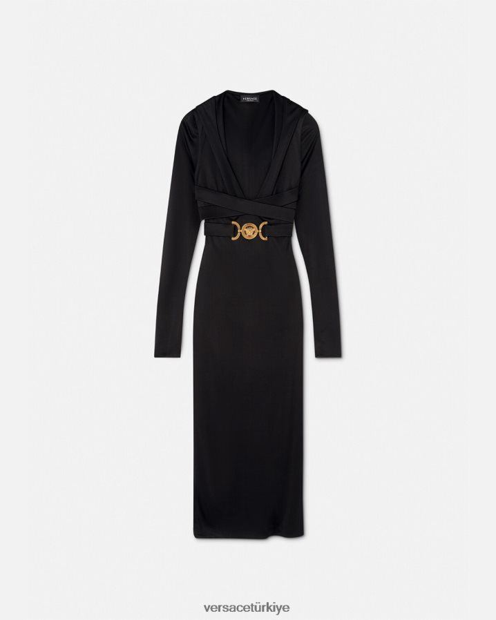 Versace medusa '95 kapüşonlu elbise kadınlar siyah Giyim B0HHR836