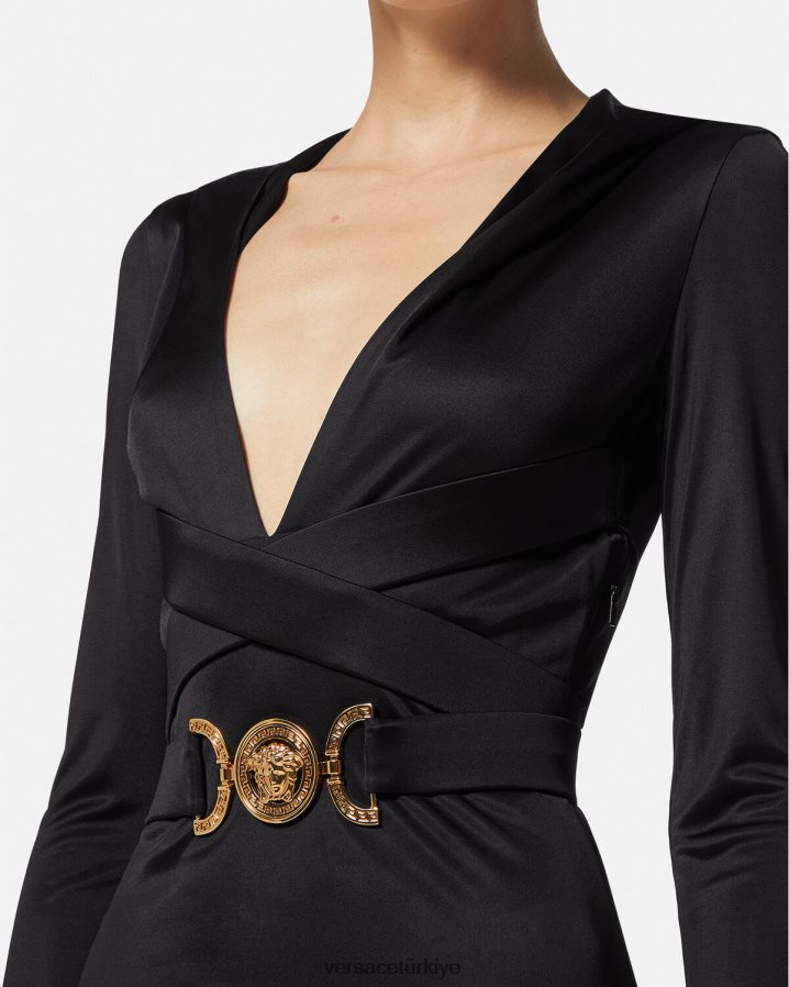 Versace medusa '95 kapüşonlu elbise kadınlar siyah Giyim B0HHR836