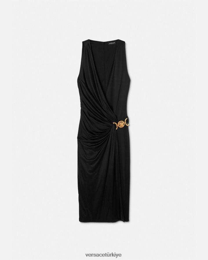 Versace medusa '95 midi elbise kadınlar siyah Giyim B0HHR829