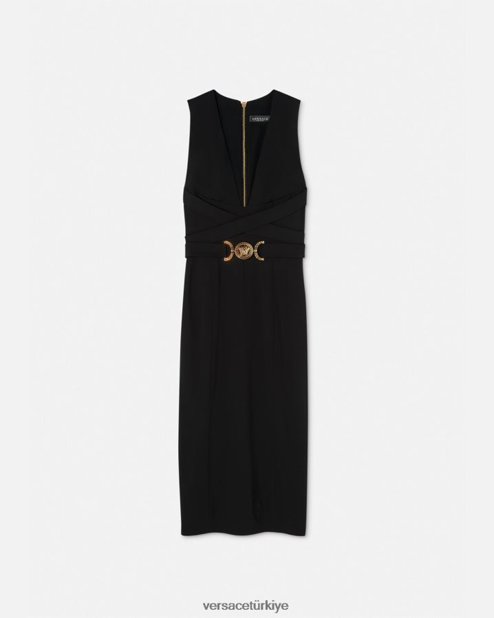 Versace medusa '95 midi elbise kadınlar siyah Giyim B0HHR835