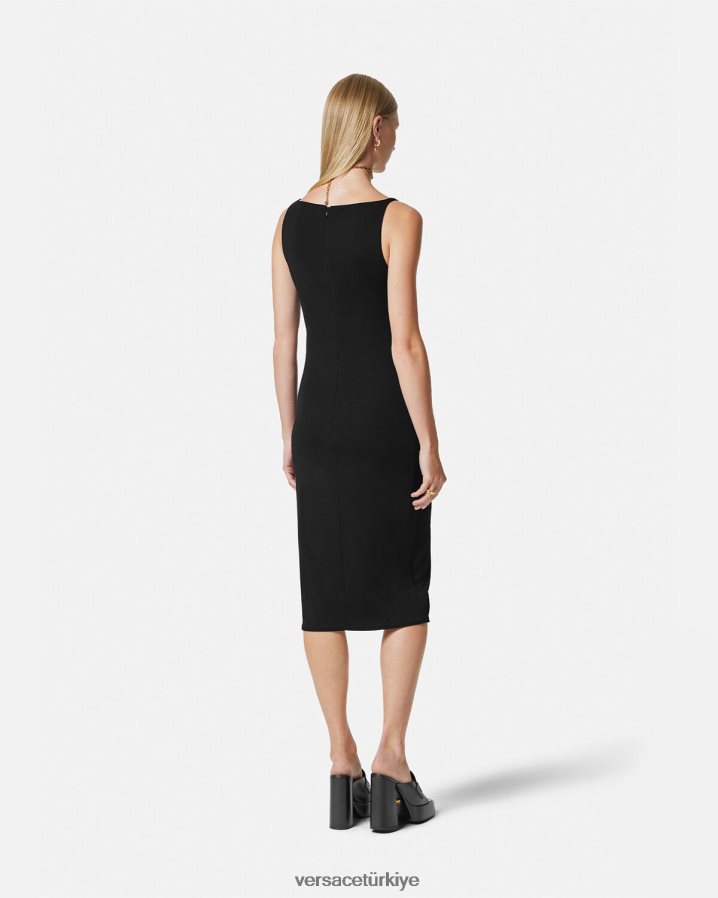Versace medusa '95 midi elbise kadınlar siyah Giyim B0HHR840