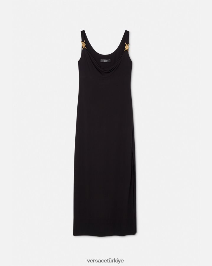Versace medusa '95 uzun elbise kadınlar siyah Giyim B0HHR844