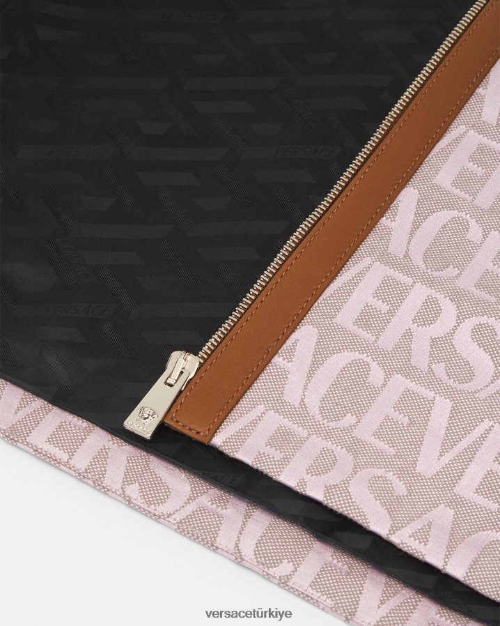 Versace mini elbise kadınlar pembe ve baskı Giyim B0HHR826