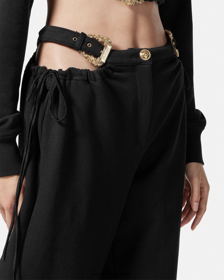 Versace barok tokalı eşofman altı kadınlar siyah Giyim B0HHR82244