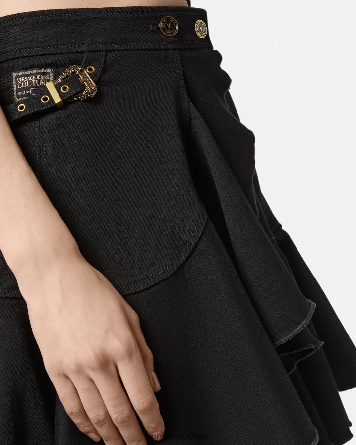 Versace barok couture1 denim etek kadınlar siyah Giyim B0HHR82253