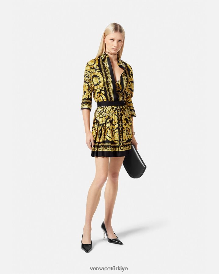Versace barok pilili ipek etek kadınlar Yazdır Giyim B0HHR8170