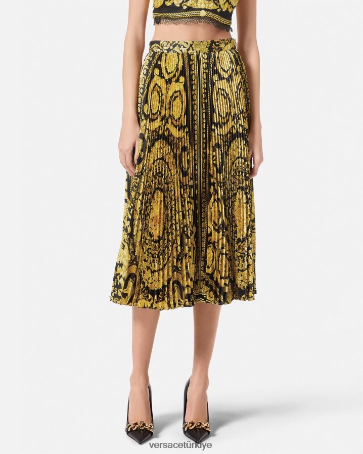 Versace barok pilili midi etek kadınlar Yazdır Giyim B0HHR8171