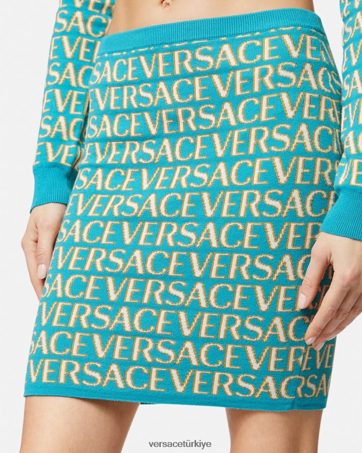 Versace her yeri kaplayan örgü etek kadınlar Yazdır Giyim B0HHR8163