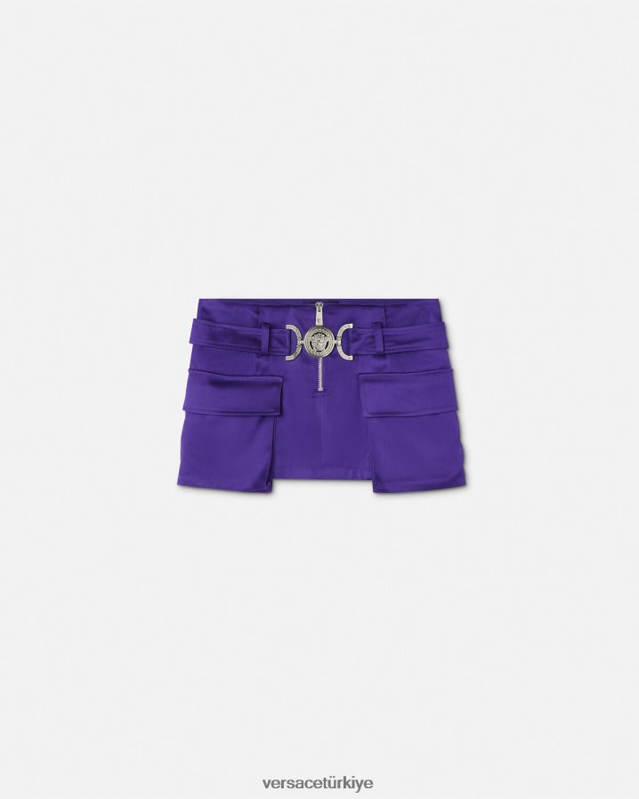 Versace medusa '95 kargo mini etek kadınlar menekşe Giyim B0HHR8187