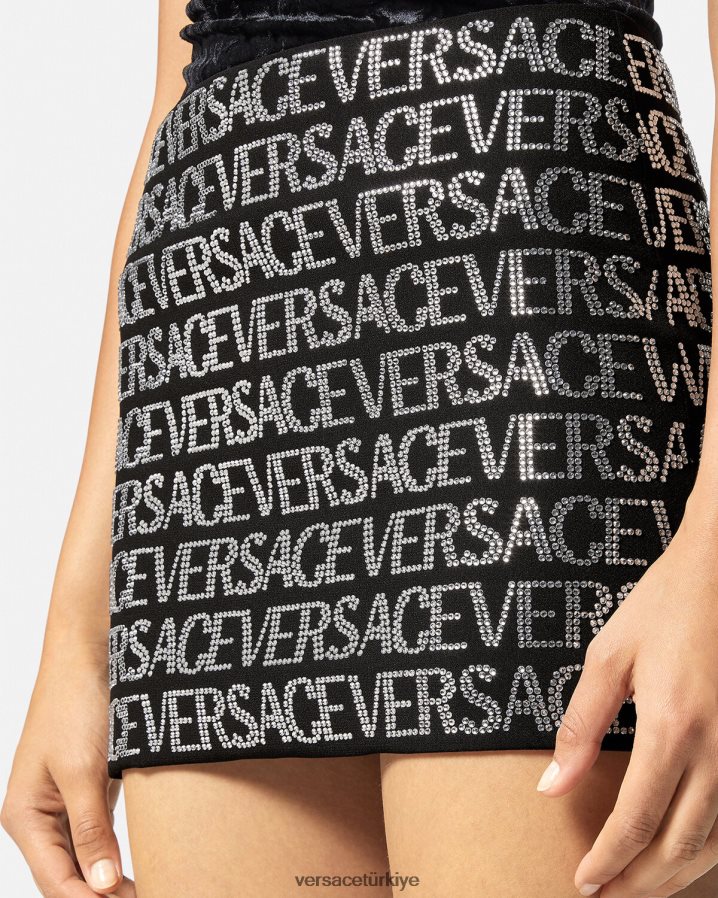 Versace mini etek kadınlar siyah Giyim B0HHR8177