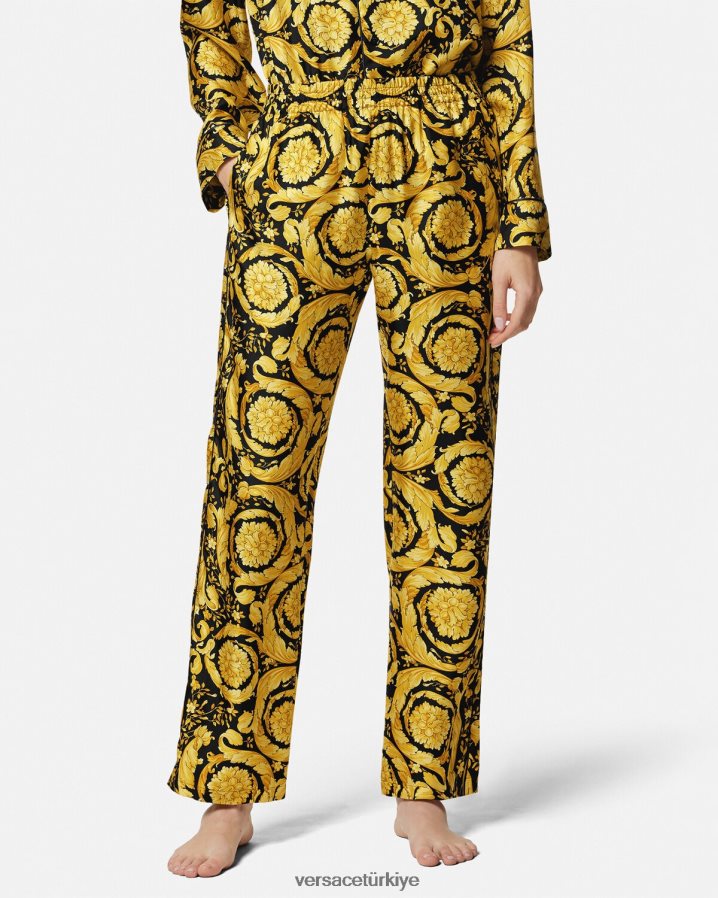 Versace barok desenli ipek pijama altı kadınlar Yazdır iç çamaşırı ve plaj kıyafeti B0HHR81026