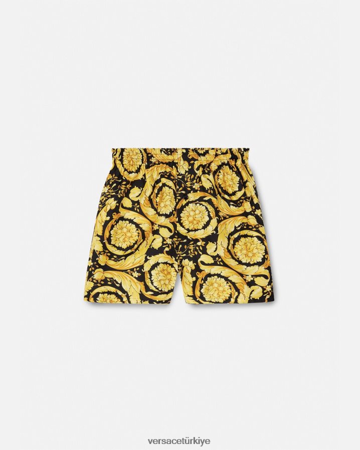 Versace barok desenli ipek pijama şort kadınlar Yazdır iç çamaşırı ve plaj kıyafeti B0HHR81030