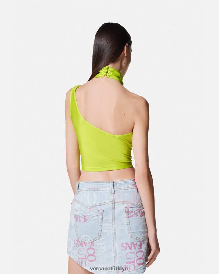 Versace barok tokalı kısa üst kadınlar kireç Giyim B0HHR82217