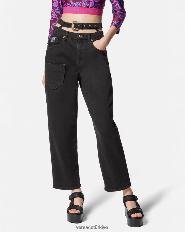 Versace barok toka kot kadınlar siyah Giyim B0HHR82148