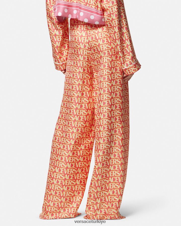 Versace allover ipek pantolon kadınlar Yazdır Giyim B0HHR8192