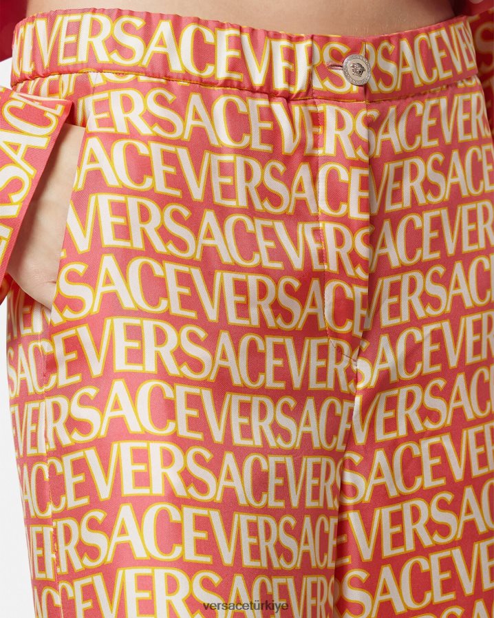 Versace allover ipek pantolon kadınlar Yazdır Giyim B0HHR8192