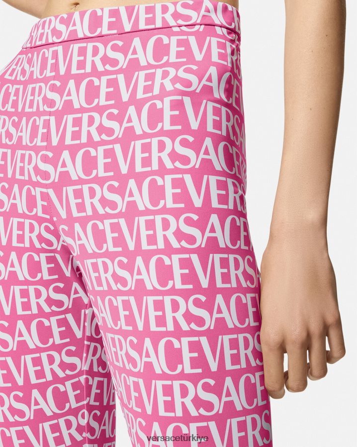 Versace allover tayt kadınlar pembe ve baskı Giyim B0HHR8212