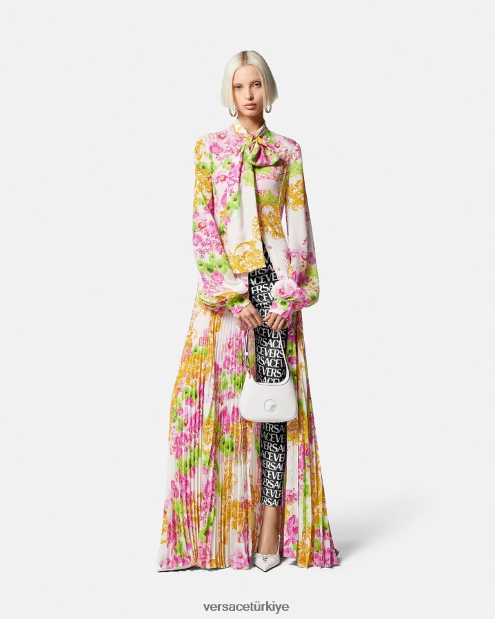 Versace allover tayt kadınlar siyah ve baskı Giyim B0HHR8211