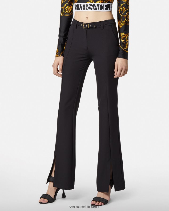 Versace barok couture1 tokalı pantolon kadınlar siyah Giyim B0HHR82247