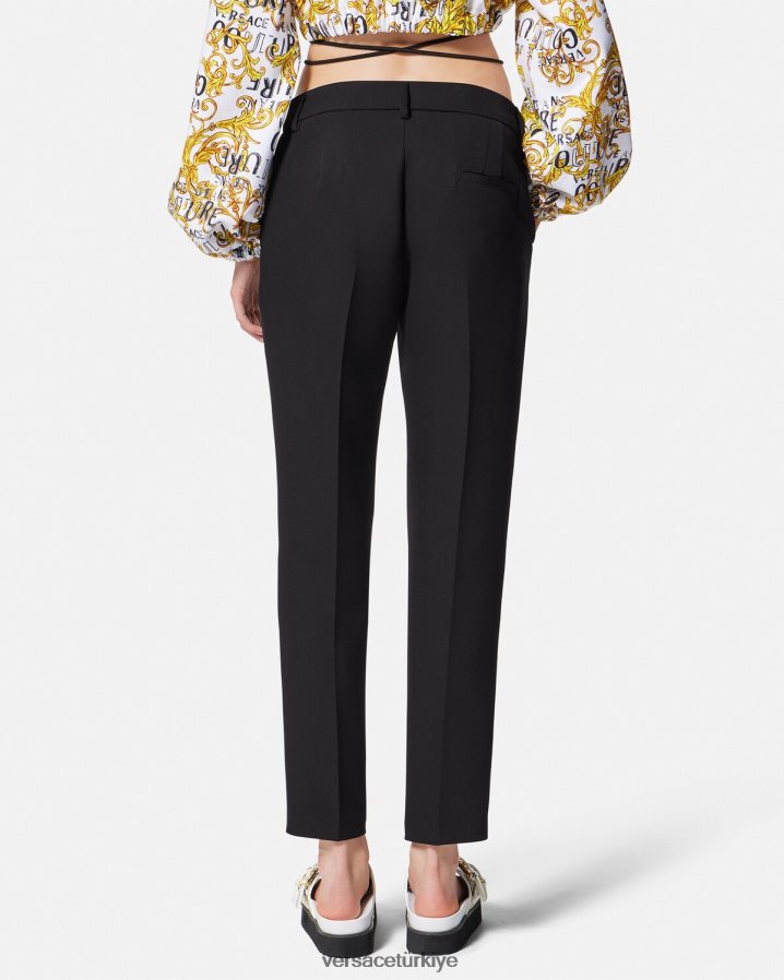 Versace barok tokalı pantolon kadınlar siyah Giyim B0HHR82150
