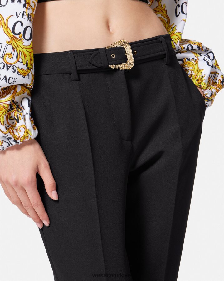 Versace barok tokalı pantolon kadınlar siyah Giyim B0HHR82150
