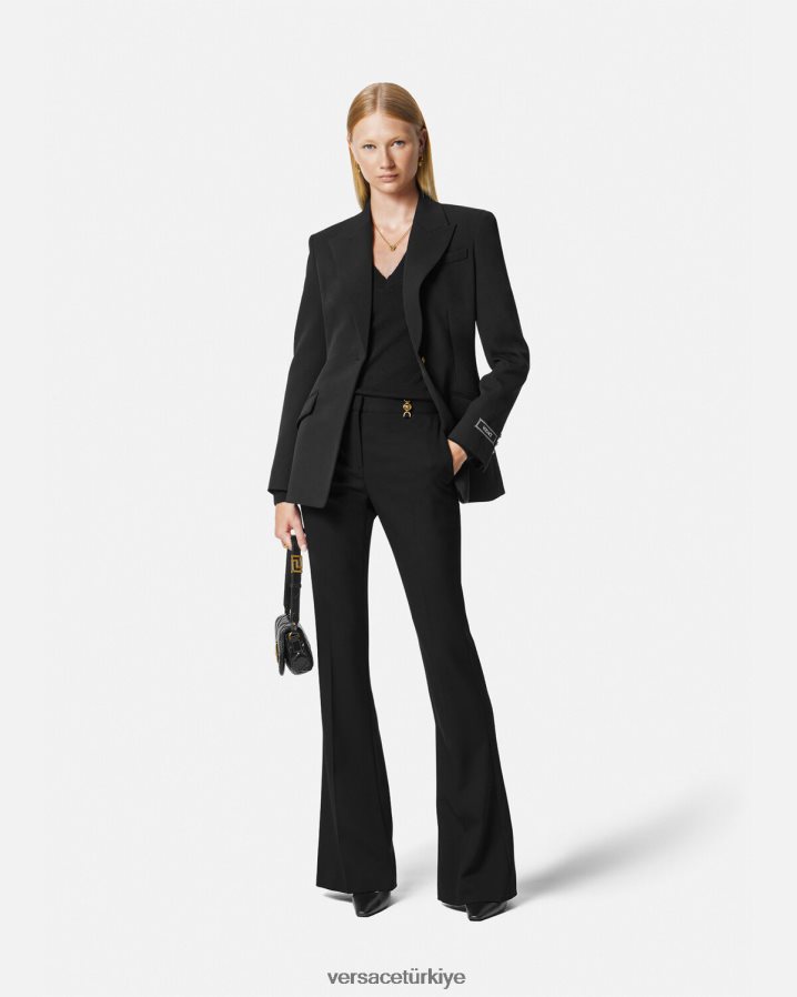 Versace bol kesimli pantolon kadınlar siyah Giyim B0HHR8119