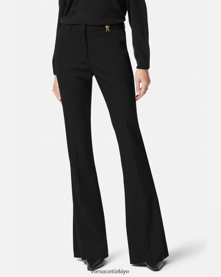 Versace bol kesimli pantolon kadınlar siyah Giyim B0HHR8119