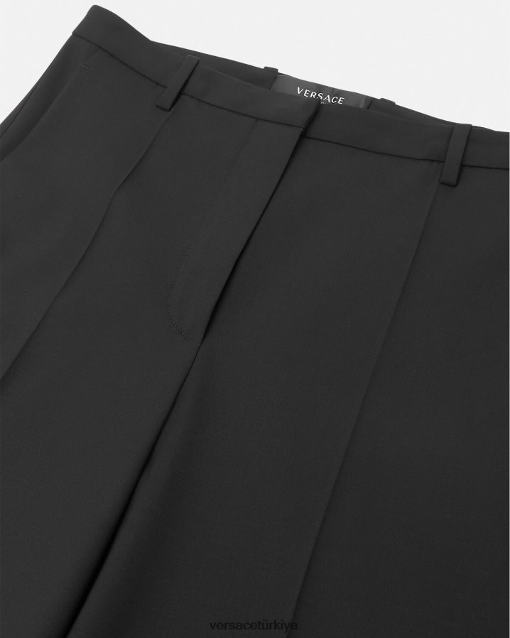 Versace geniş bacak pantolon kadınlar siyah Giyim B0HHR8202