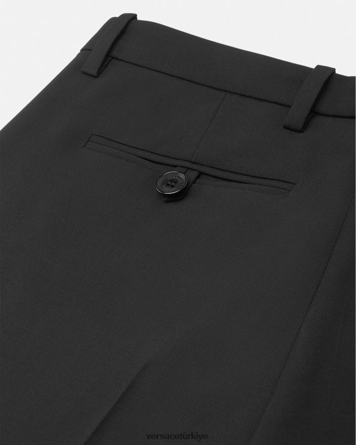 Versace geniş bacak pantolon kadınlar siyah Giyim B0HHR8202
