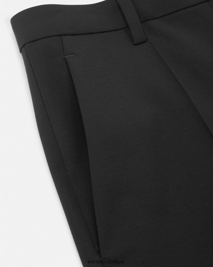 Versace geniş bacak pantolon kadınlar siyah Giyim B0HHR8202