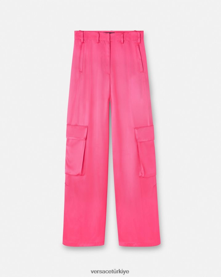 Versace geniş kargo pantolon kadınlar pembe Giyim B0HHR8209