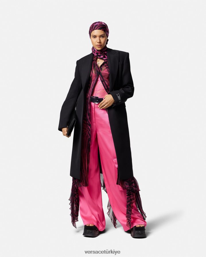 Versace geniş kargo pantolon kadınlar pembe Giyim B0HHR8209