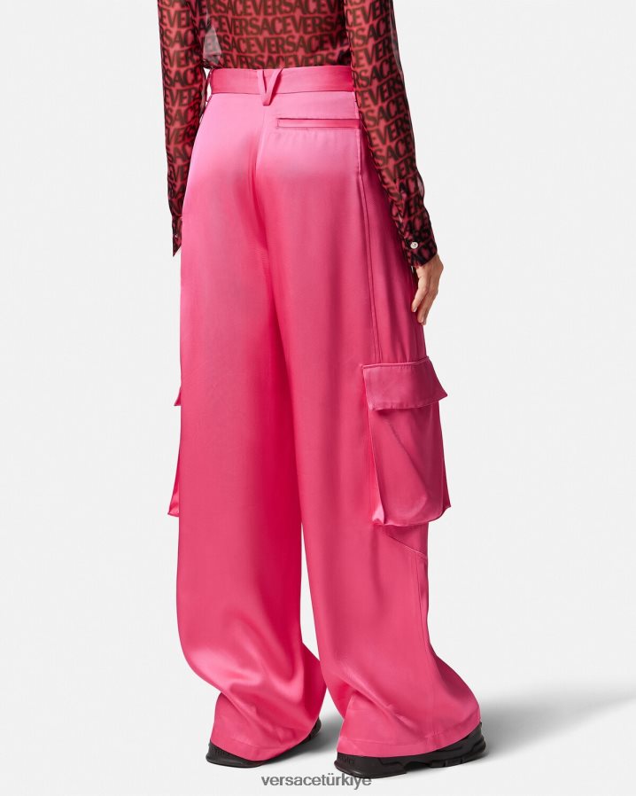 Versace geniş kargo pantolon kadınlar pembe Giyim B0HHR8209